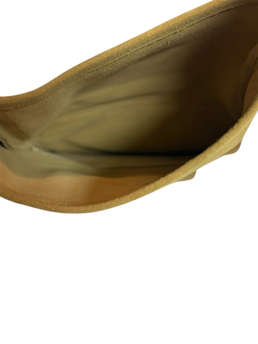 Suede Foldover Clutch in Tan